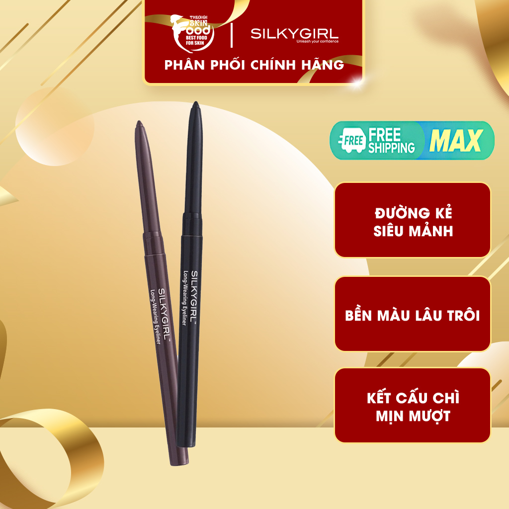 Chì Kẻ Mắt Siêu Mảnh, Sắc Nét Lâu Trôi Silkygirl Long