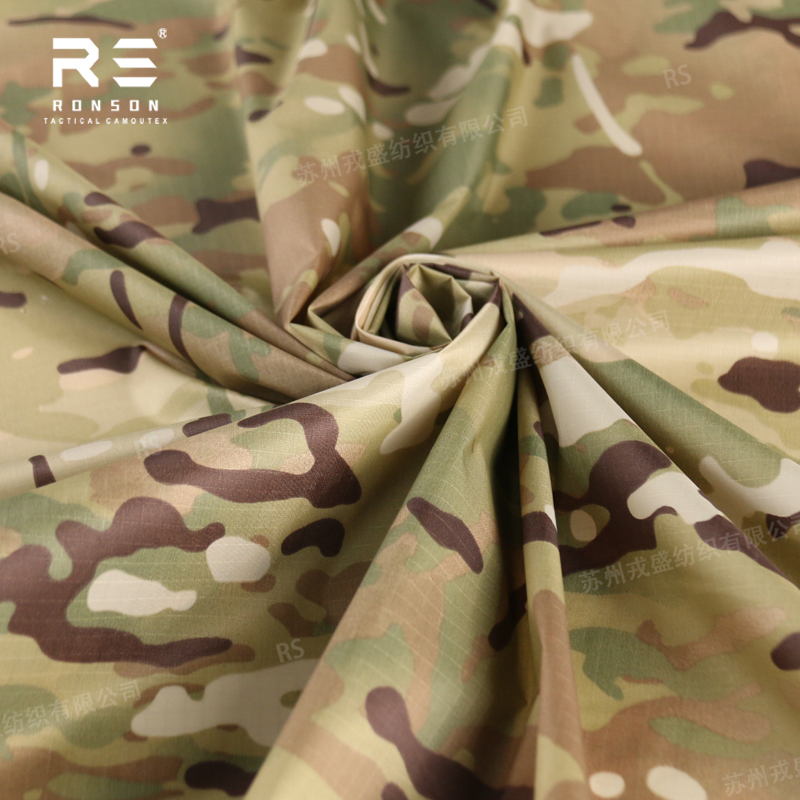 210T nylon ripstop fabric multicam camo print fabric