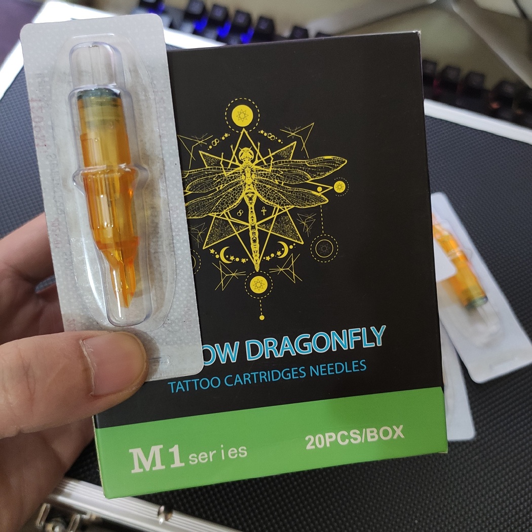 [ Bán lẻ ] Vỉ 5 kim xăm Pen 11M1 Yellow Dragonfly