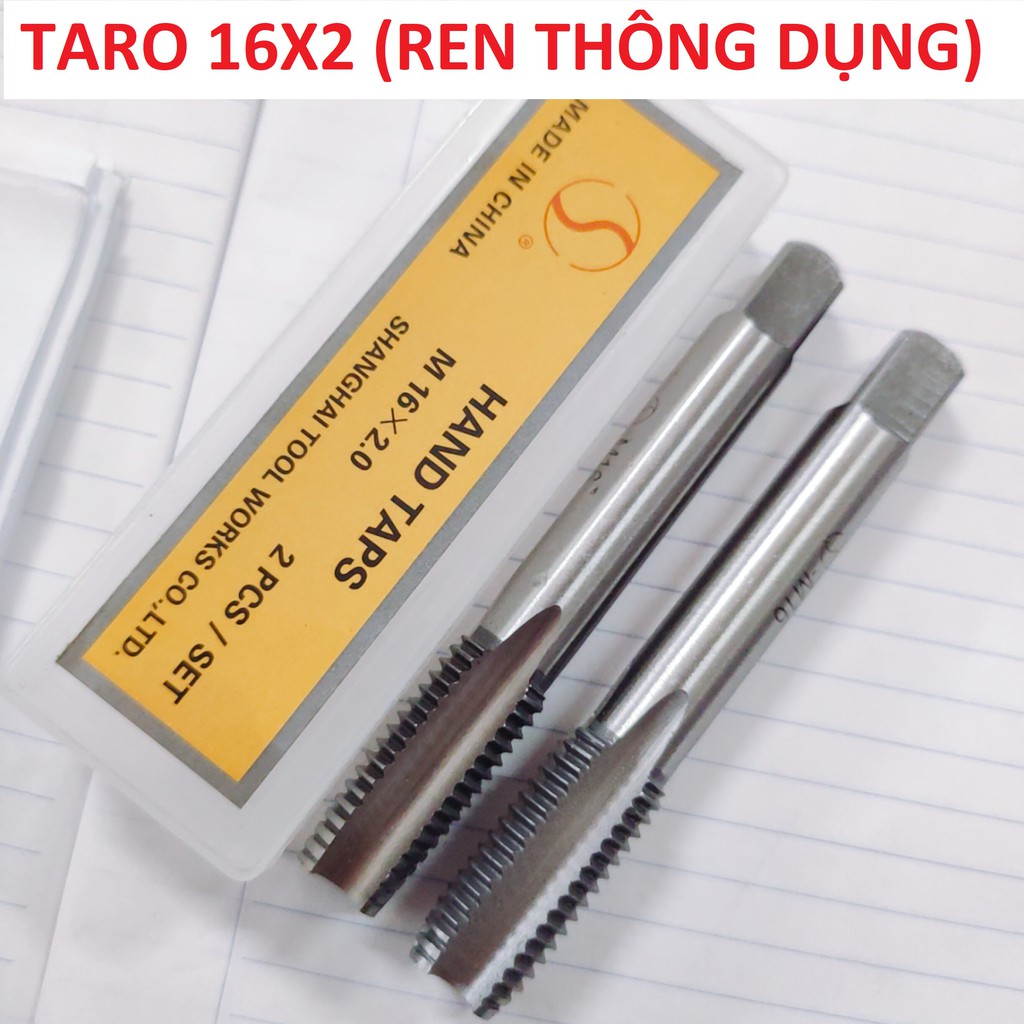 Bộ 2 mũi taro thượng hải tạo ren dạng thẳng đủ các size từ m4--->m20