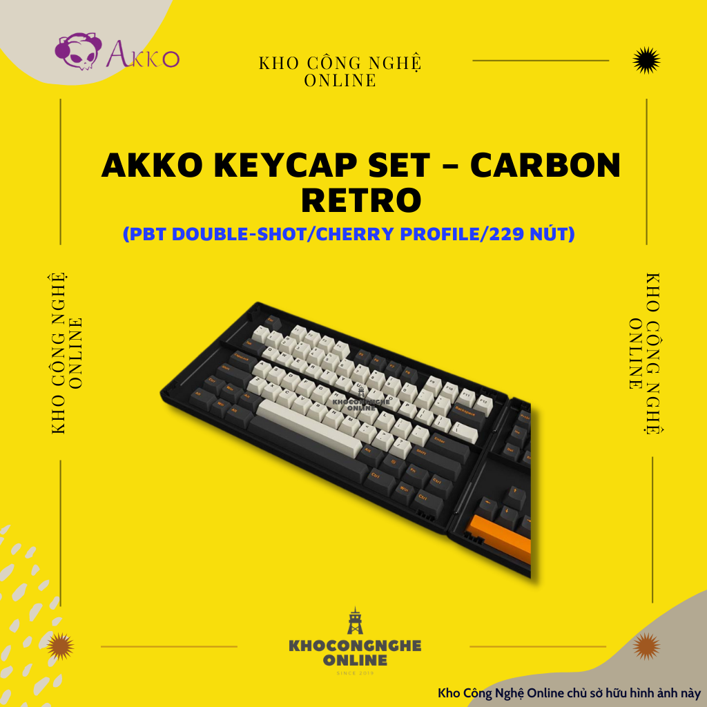 AKKO Keycap set – Carbon Retro