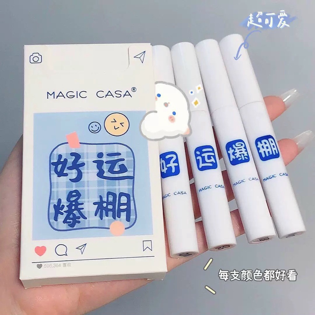 🎀 Set 4 Son Kem Lì Magic Casa Hán Tự
