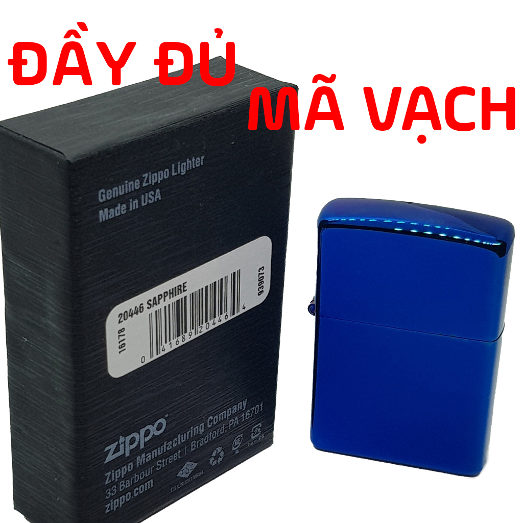 Bật Lửa Zippo Mỹ Xanh Sapphire B-17