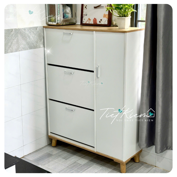 Tủ giày thông minh gỗ 90cm NTTK TG99999
