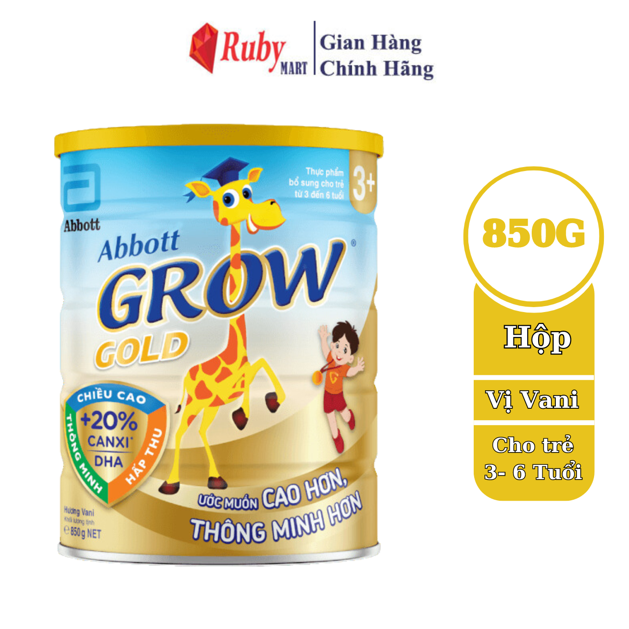 Sữa bột Abbott Grow 3+ 800g/lon cho trẻ từ 3-6 tuổi