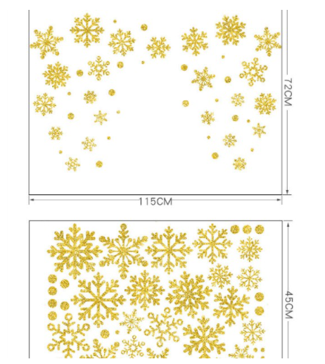 Decal trang trí Noel - Noel hoa vàng