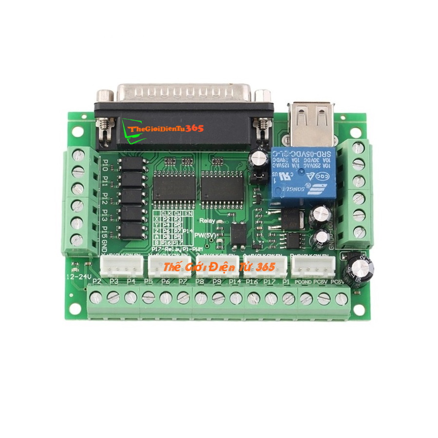 MẠCH ĐIỀU KHIỂN MACH3 5 TRỤC 1 RELAY