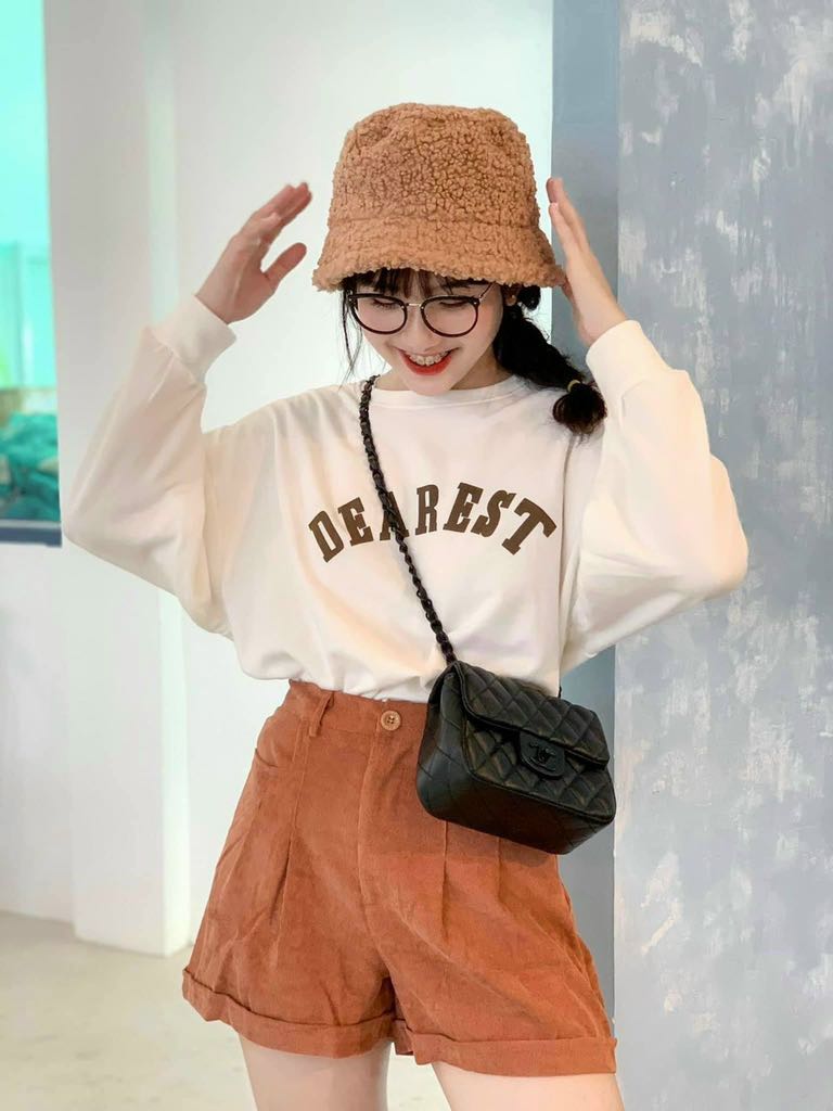 [HCM][HÌNH THẬT]Set đồ bộ nữ set dearest short nâu mặc đi chơi freesize - Angi Boutique