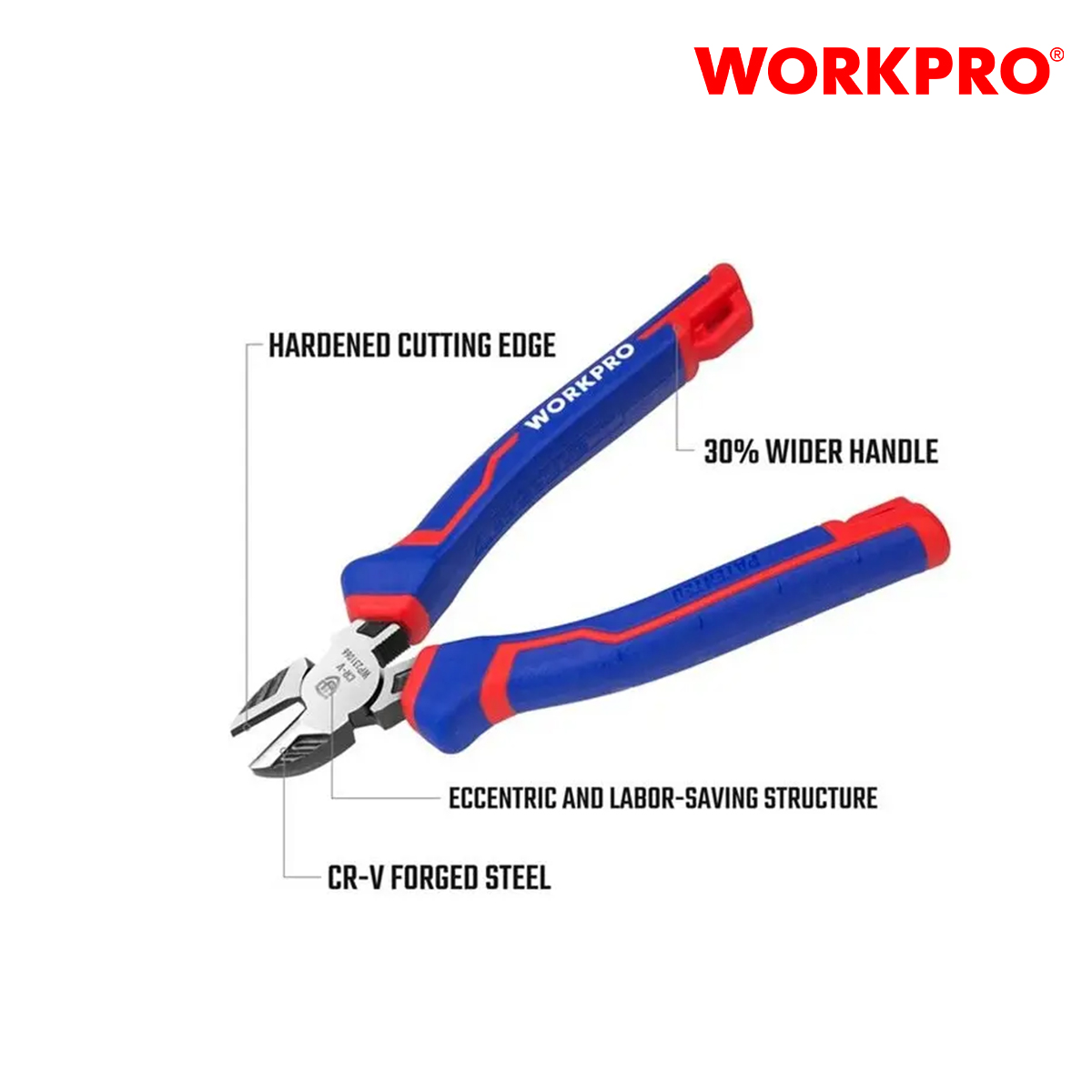 Kìm cắt bằng thép CR-V 6 inch 160mm Workpro