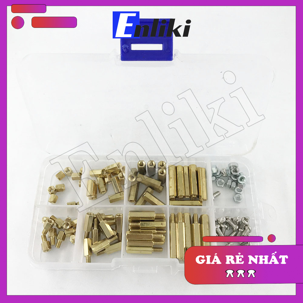 COMBO Cọc Đồng M3+Bu Lông+Đai Ốc (120 cái)
