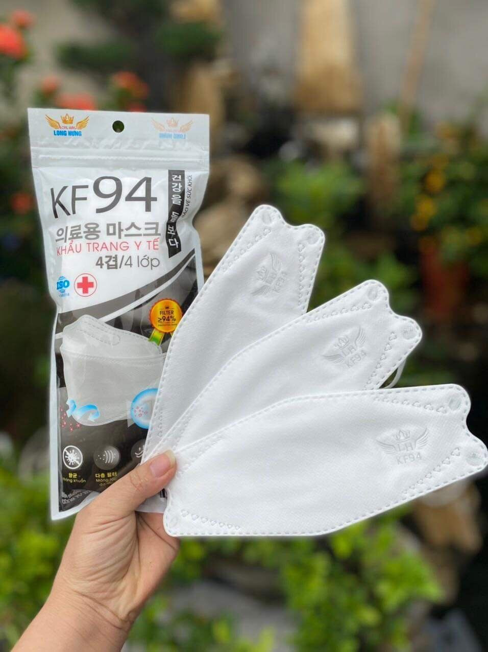 Khẩu trang y tế đẹp 4D KT94 Long hưng (túi 10 cái)
