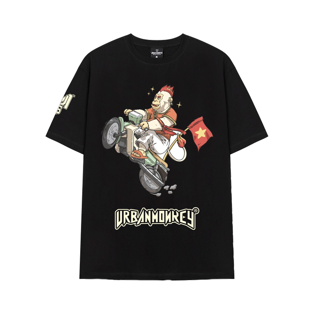 Áo Thun [ Urban Monkey ] Gorado Racing Boy - Đen