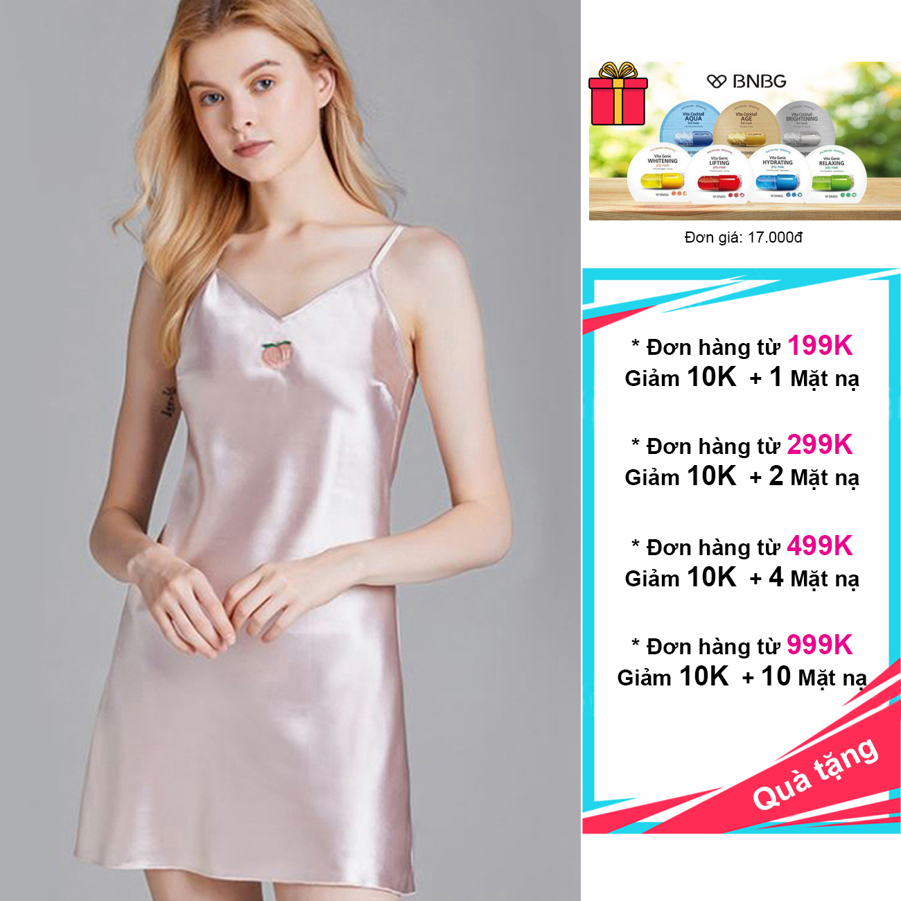 Váy ngủ lụa satin cao cấp