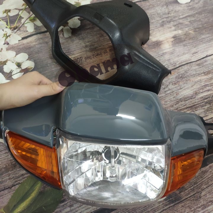 [ 4 món ] Đầu 1 bóng phanh ĐĨA kèm pha đèn (4 món ) xe Wave 110 / Wave thái / Wave ZX, phụ tùng xe máy