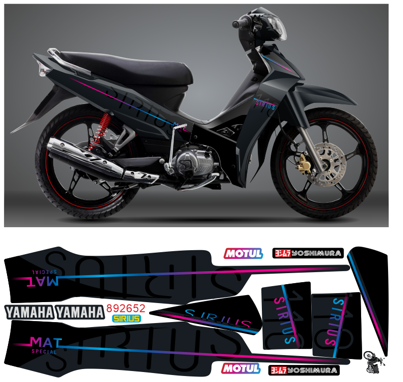 Tem Rời SIRIUS mẫu zin MAT SPECIAL 892652 (Tem Chế 3 Lớp Chống Phai Màu)