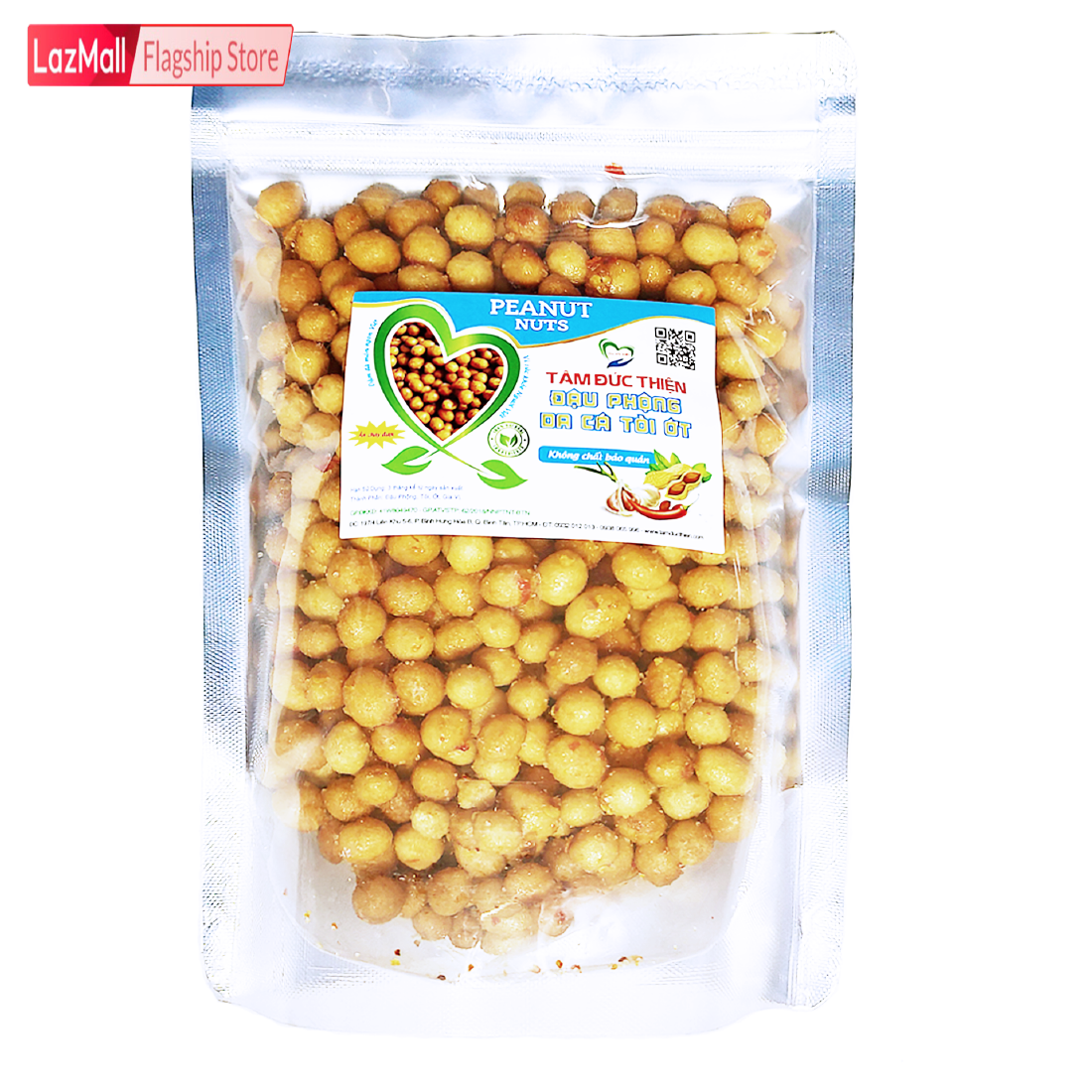 Combo 1KG Đậu Phộng Da Cá Rang Tỏi Ớt Tâm Đức Thiện 2 Túi ZIP 500GR Thực Phẩm Đóng Gói Đóng Hộp Ăn Liền đồ ăn vặt bánh kẹo quà Tết