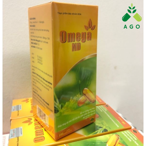Viên Dầu Cá Omega 3 ND - Bổ Sung Axit Béo Omega 3 DHA, EPA Giúp Bổ Não Và
