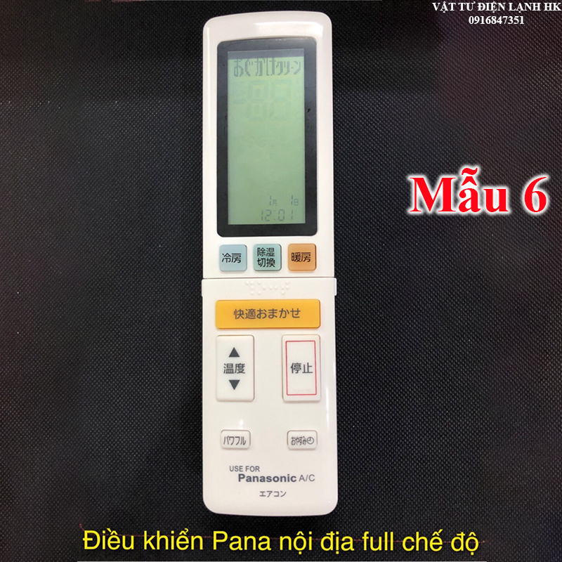 Remote máy lạnh Panasonic Nội địa Nhật, điều khiển điều hòa Pana mẫu 6 HK