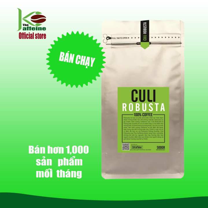 Cà phê CULI Robusta Rang Xay Nguyên Chất 500g – GU MẠNH – The Kaffeine Coffee – The Kaffeine – top1shop