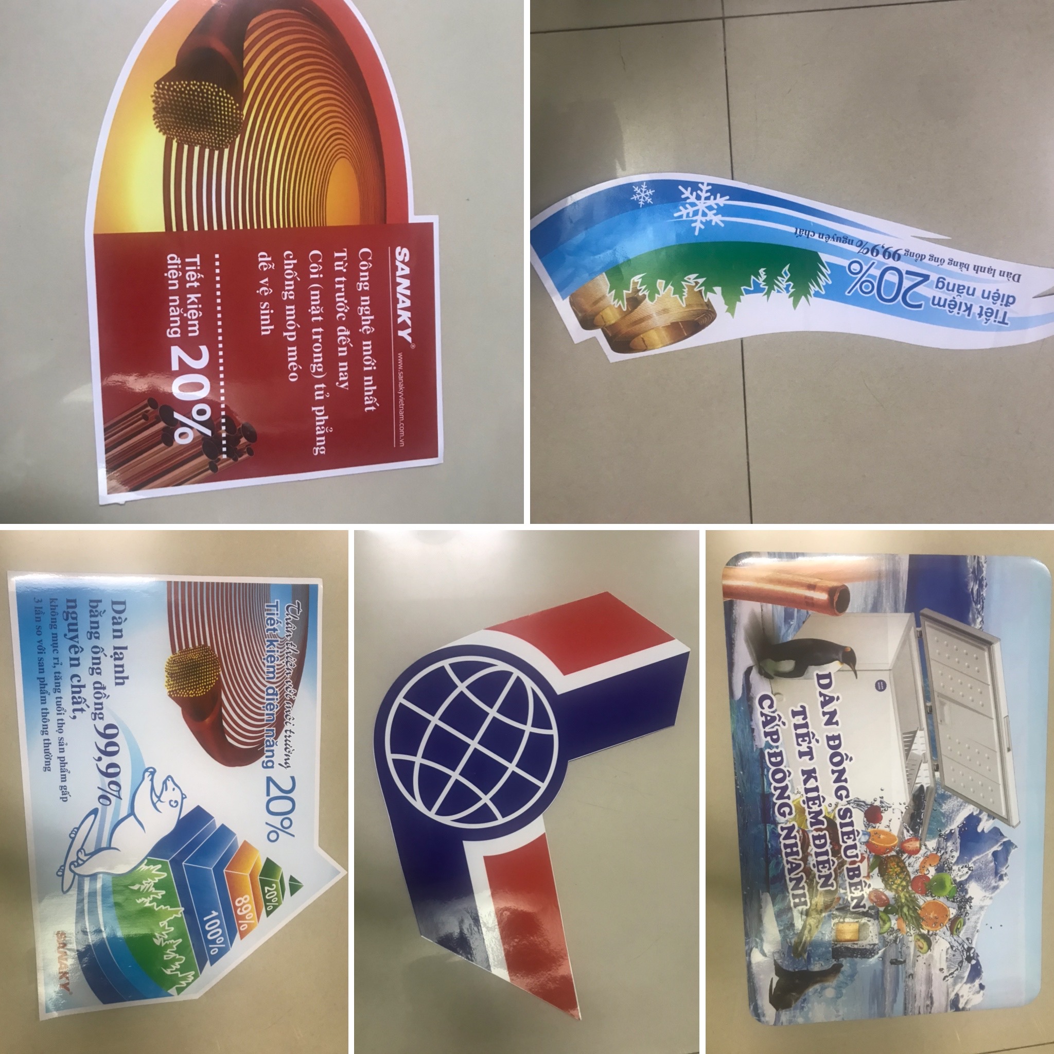 [HCM]Tem dán cho tủ đông/ miếng dán cho tủ đông (có keo dán phía sau phần 1)