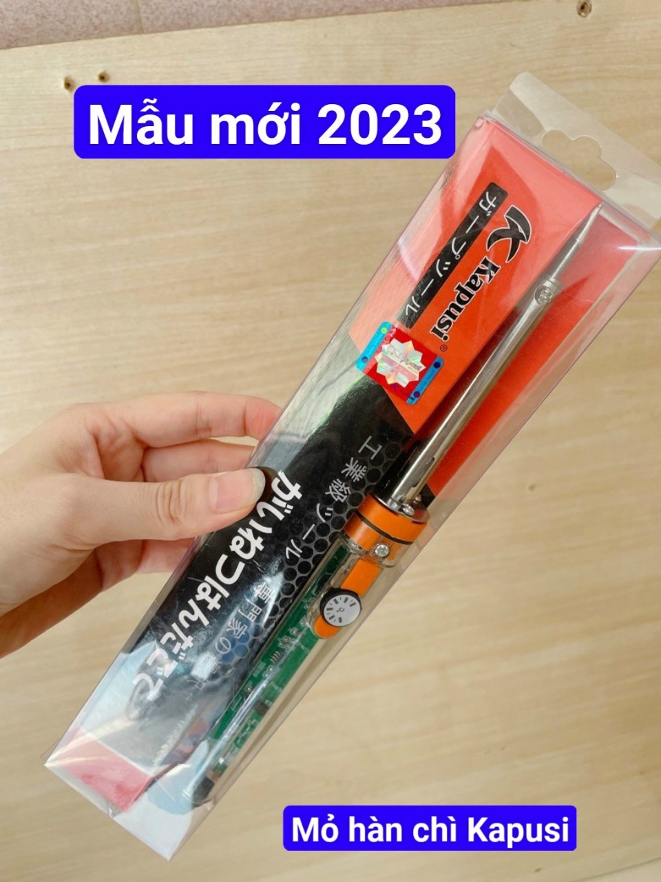 Mỏ Hàn chì Điều Chỉnh Nhiệt Độ Chính Hãng Kapusi, Đặc biệt mỏ hàn có núm điều chỉnh nhiệt độ trên thân máy có thể điều chỉnh nhiệt độ một cách dễ dàng điều chỉnh nhiệt độ phù hợp với các mối hàn khác nhau, hàn mạch