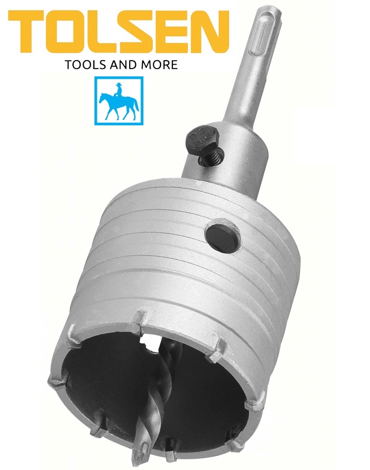 Mũi khoan tường mũi khoét lỗ tường bê tông 100mm Hole Saw TOLSEN 75896