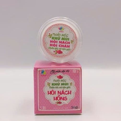 Bột Thảo Mộc Khử Mùi Hôi Nách Hồng MPĐT Ngân Bình 50g