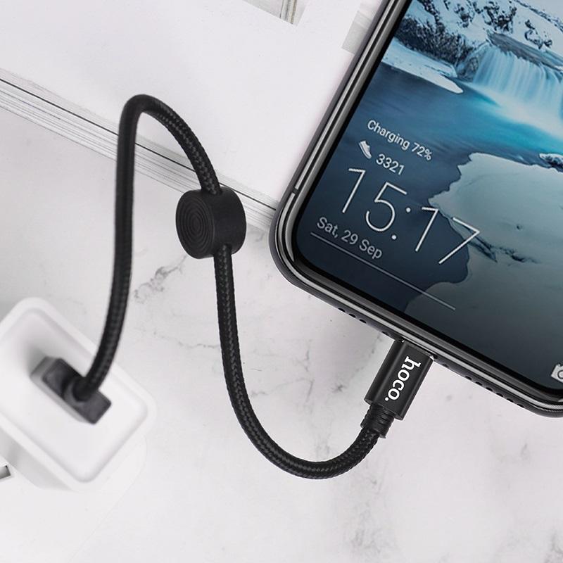 Cáp sạc nhanh và truyền dữ liệu cổng Type-C Hoco X35 3A hỗ trợ QC3.0 dài 25cm - Nhất Tín Computer