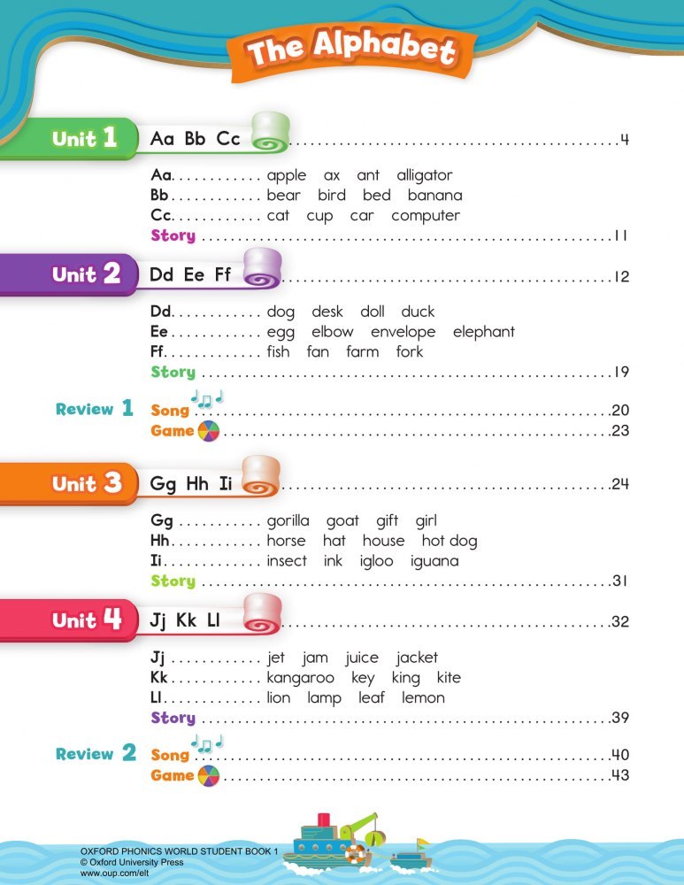 Oxford Phonics World (5 Level 10 cuốn + VIDE.O + MP3) [Sách nhập, màu]