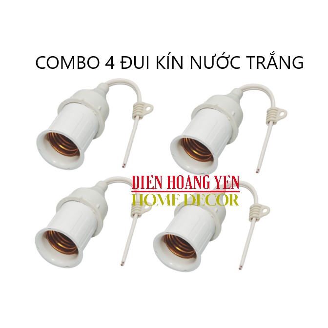 4 E27 Waterproof Lamp Holders for Outdoor Use with 10cm Long Electrical Wires