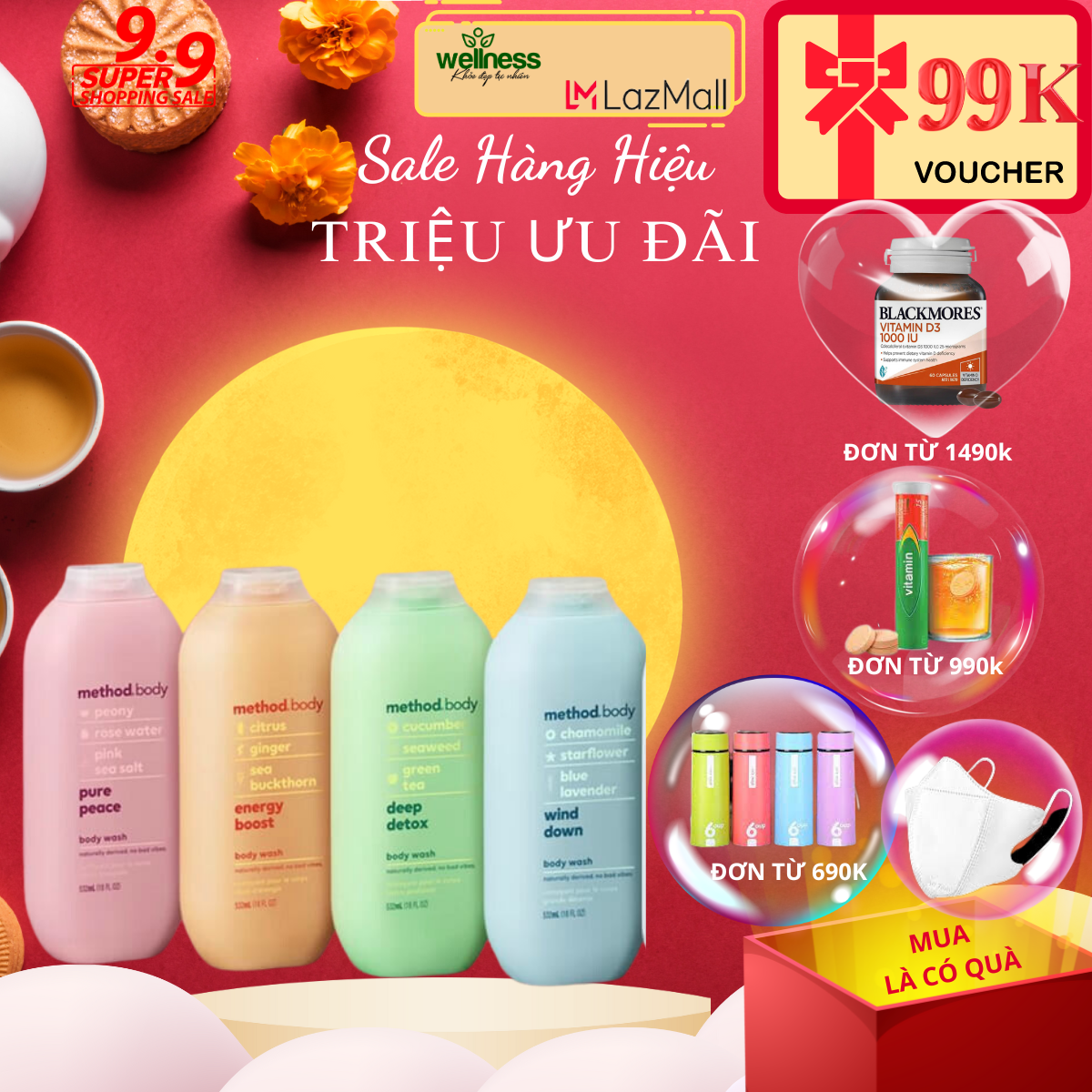 Sữa tắm dưỡng ẩm Method Body Organic 532ml