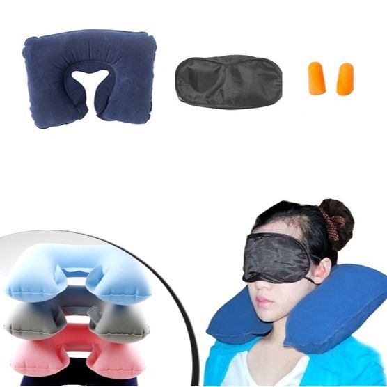 [Discharge goods] air cushion millet cổ du lịch U-shaped (nhiều màu)-[pillow inflatable travel pillow headrest car pillow slightly millet neck pillow inflatable U shaped pillow U-shaped inflatable pillow inflatable U-shaped pillow car pillow ]