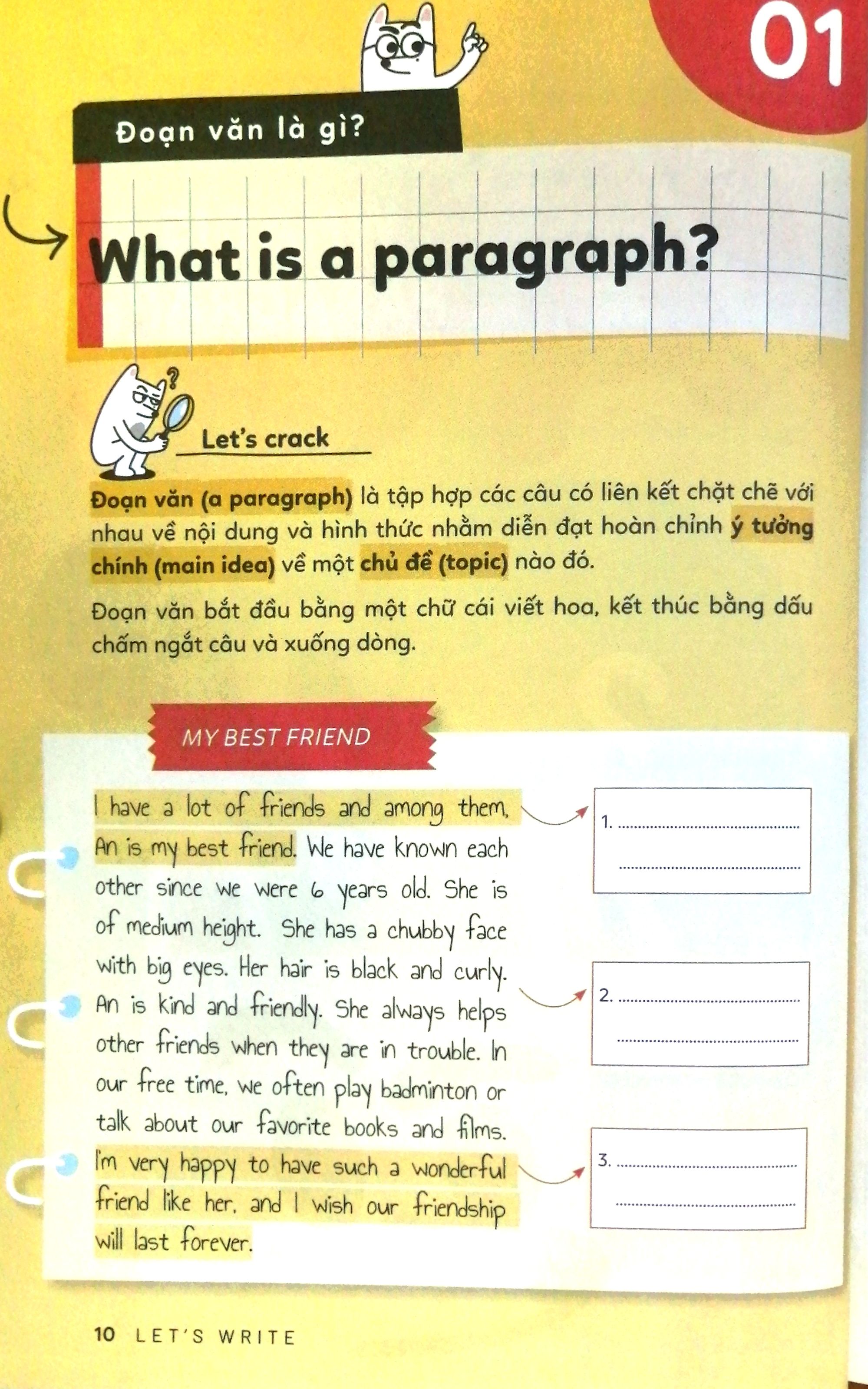 Sách Alphabooks - Let’s Write! 01 - Viết Đoạn Không Khó