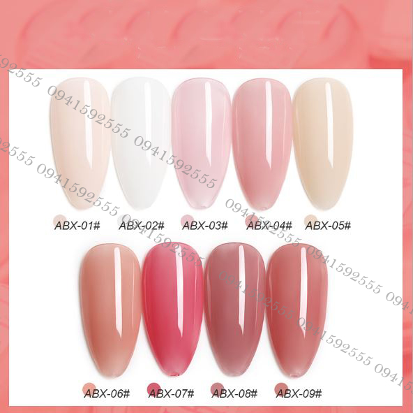 Sơn gel AS THẠCH MỚI mã ABX 9 chai đỏ nhọn 15ml