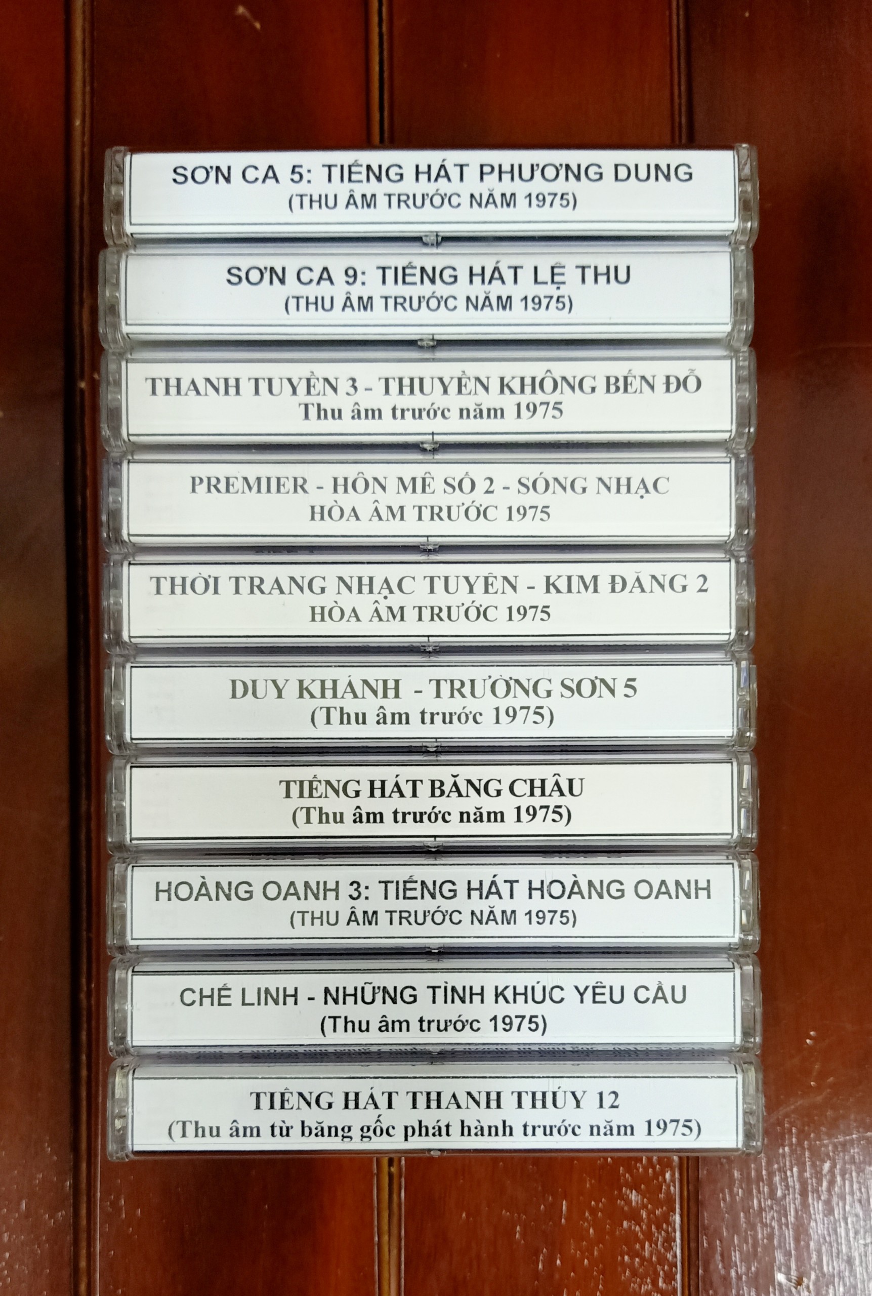 BỘ 10 BĂNG CASSETTE PRE 1975 (SET 2)
