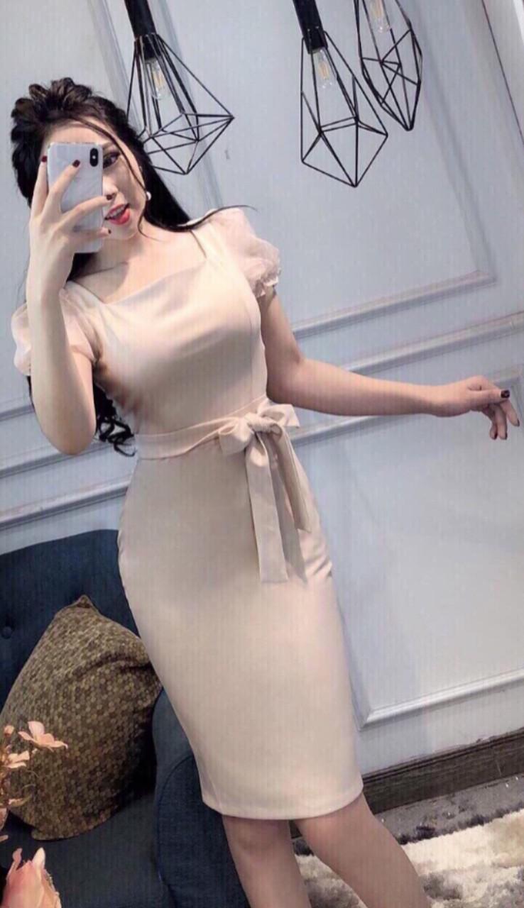 [HCM]ĐẦM BODY THẮT DÂY PHỐI EO SANG CHẢNH