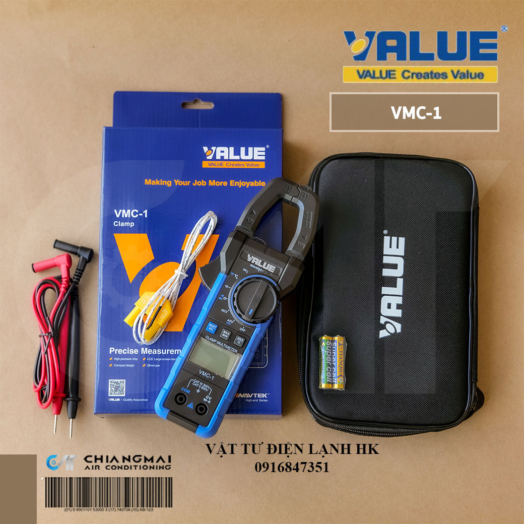 Đồng hồ kẹp dòng - Ampe kìm cao cấp VALUE VMC-1 Đồng hồ vạn năng VDM151