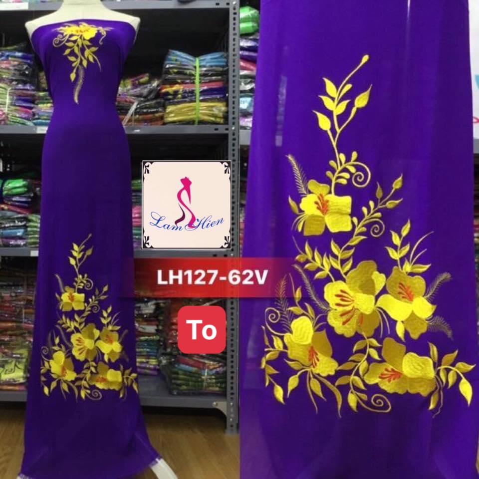 Vải áo dài thêu ( 200k giảm còn 139k/áo) LH127