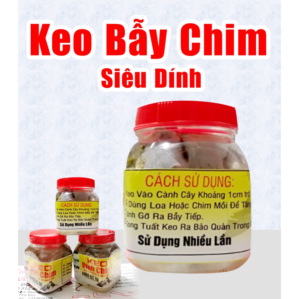 Sỉ 10 Hũ Keo Bẫy Chim