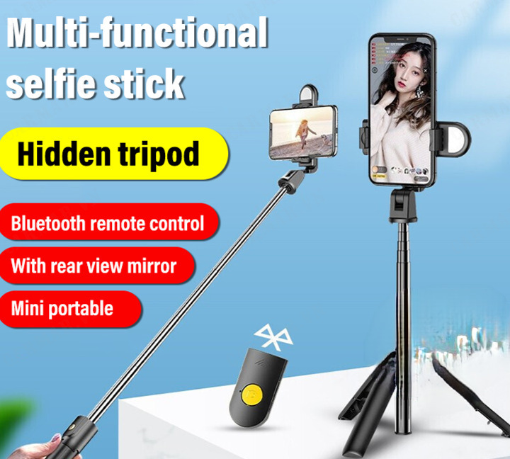 carmar Mini Bluetooth Selfie Stick with Tripod for Universal Photo and