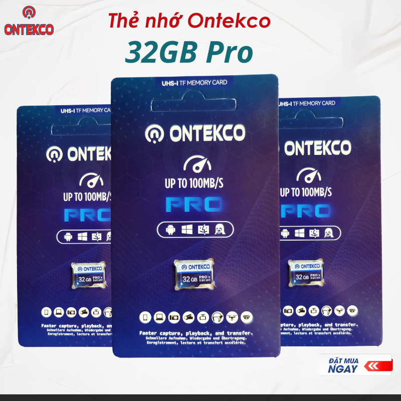 Thẻ Nhớ ONTEK PRO 32Gb Pro Tốc Độ Cao. Dùng Cho Camera hành trình ô tô, camera giám sát