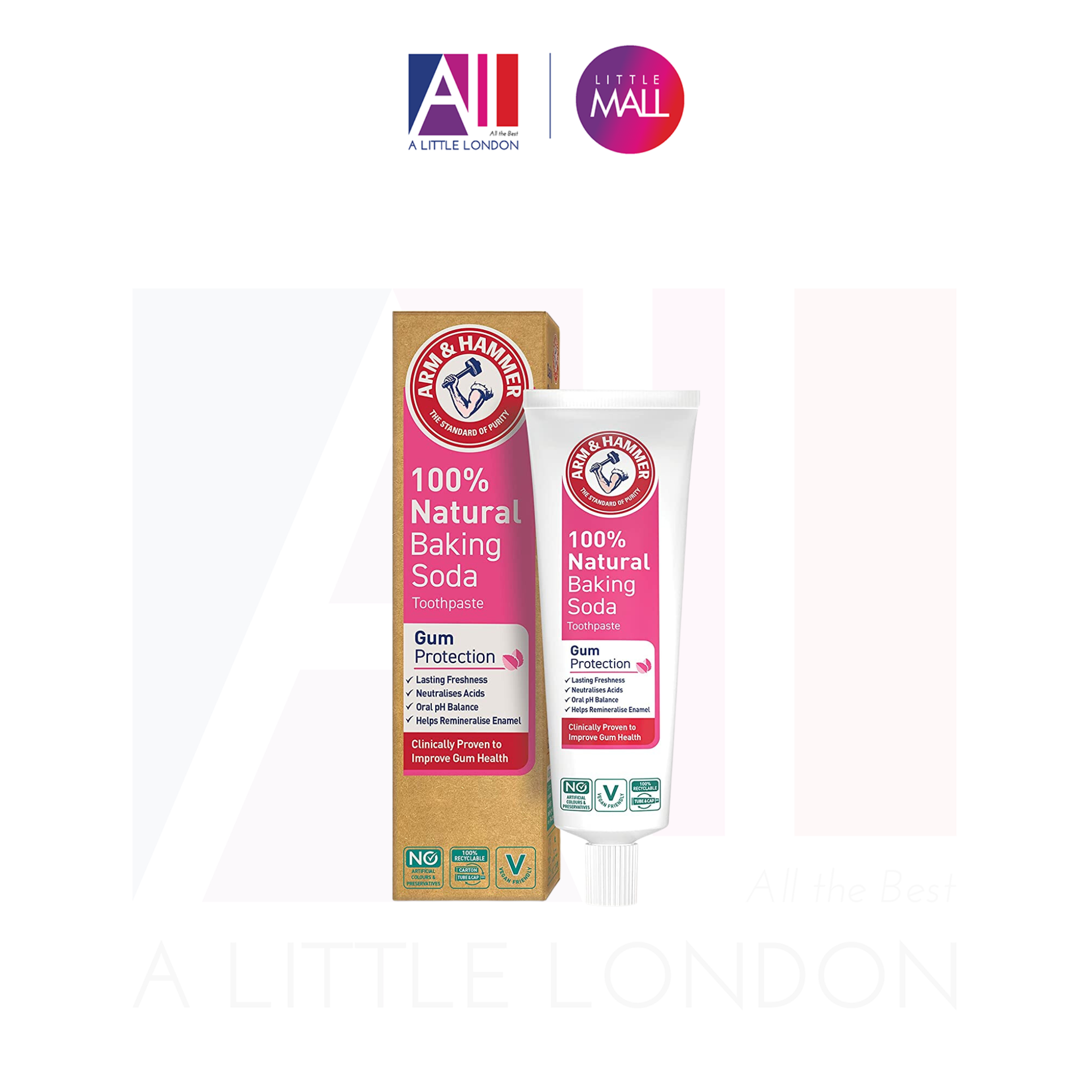 Kem đánh răng làm trắng Arm & Hammer 100% Natural Toothpaste 75ml