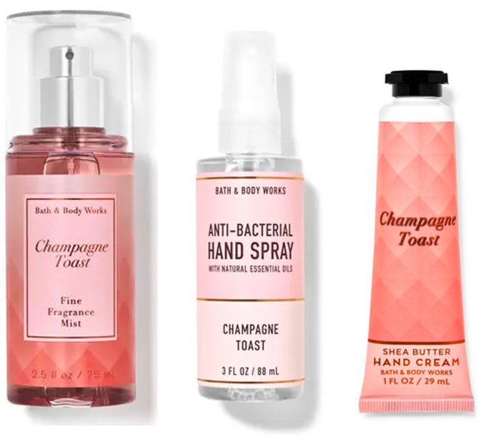 Xịt Thơm Toàn Thân mini ChampagneToast Bath & Body Works 75ml