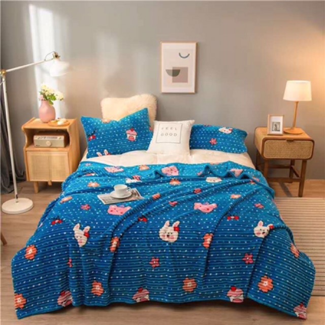 Chăn tuyết nhung tăm siêu mềm mịn - kt: 2m*2m3