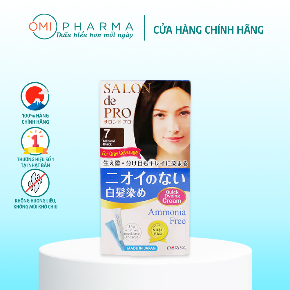 Kem Nhuộm Tóc Phủ Bạc Salon De Pro 7 (Màu Đen Tự Nhiên)