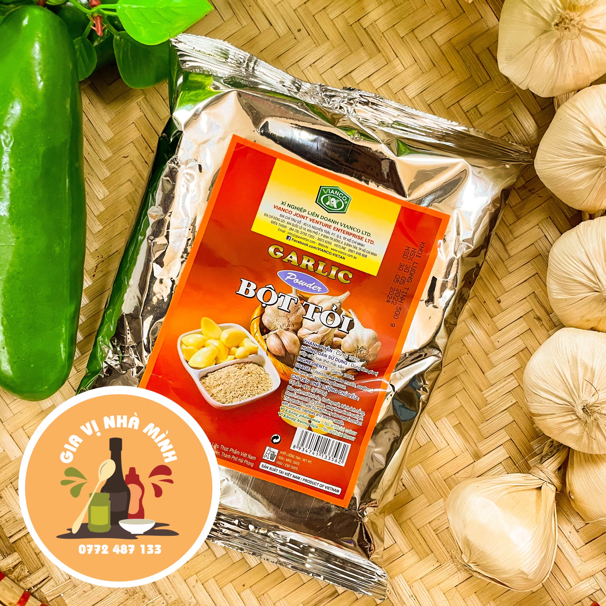 Bột tỏi việt ấn vianco 100gr-500gr