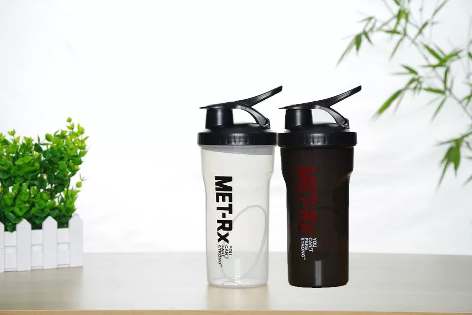 Bình lắc thể thao bình tập gym shake bottle Met-RX