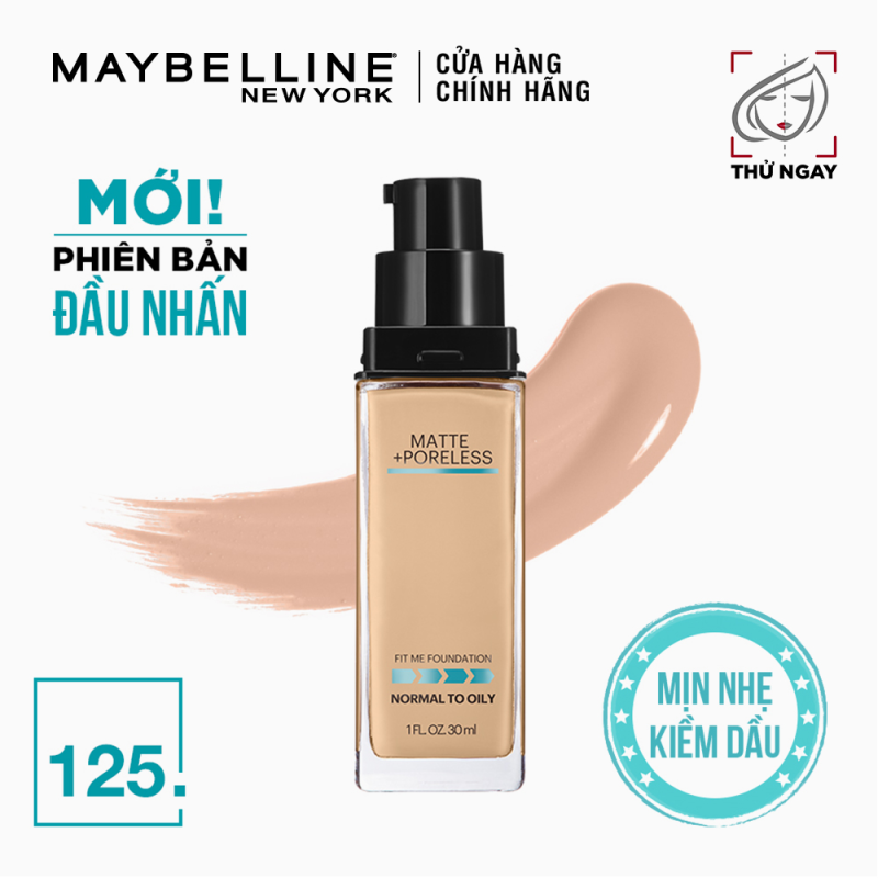 Kem Nền Mịn Nhẹ Kiềm Dầu Chống Nắng Fit Me Maybelline New York Matte Poreless Foundation SPF 22 30ml