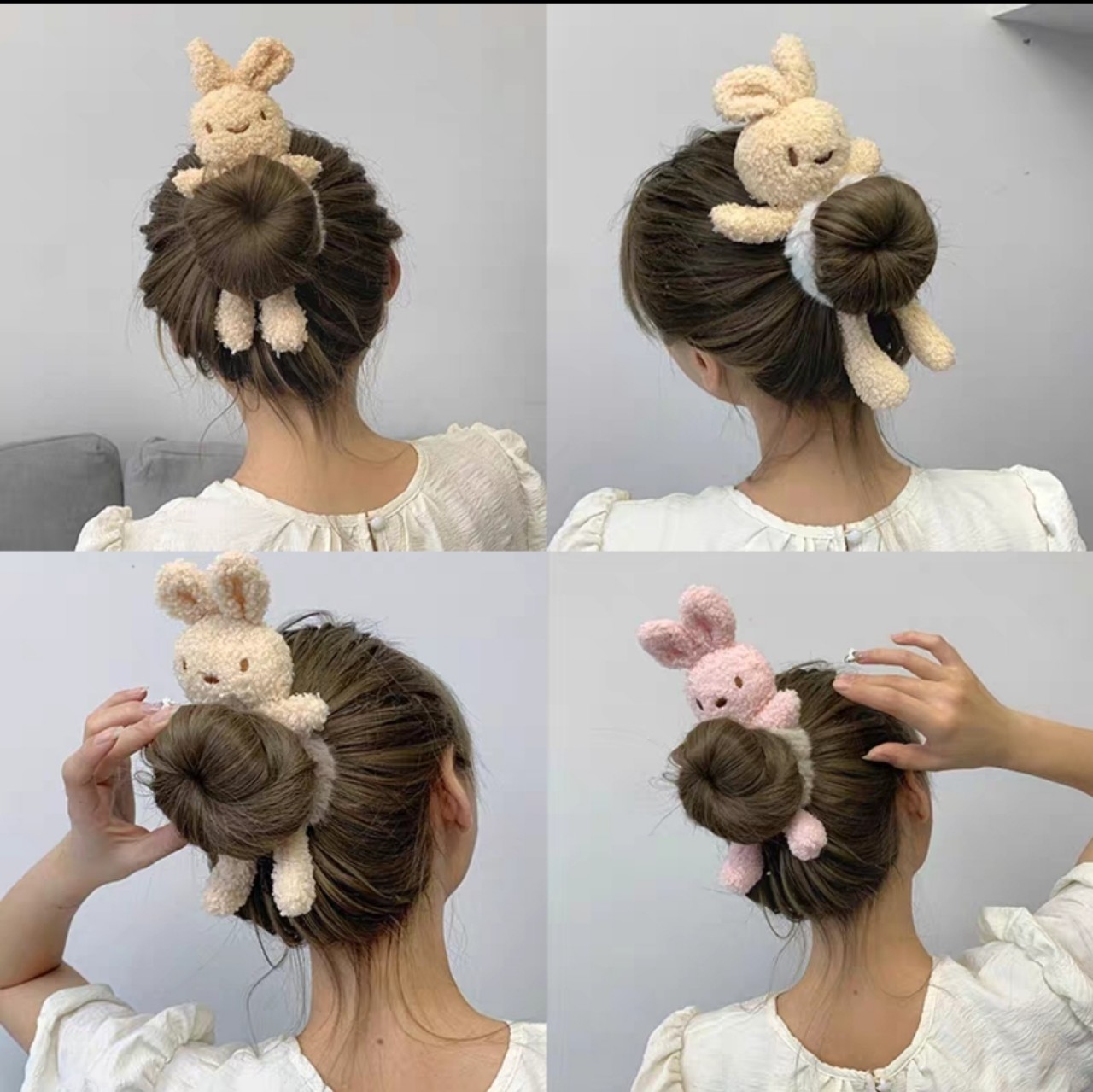 cột tóc lông mịn hình thỏ