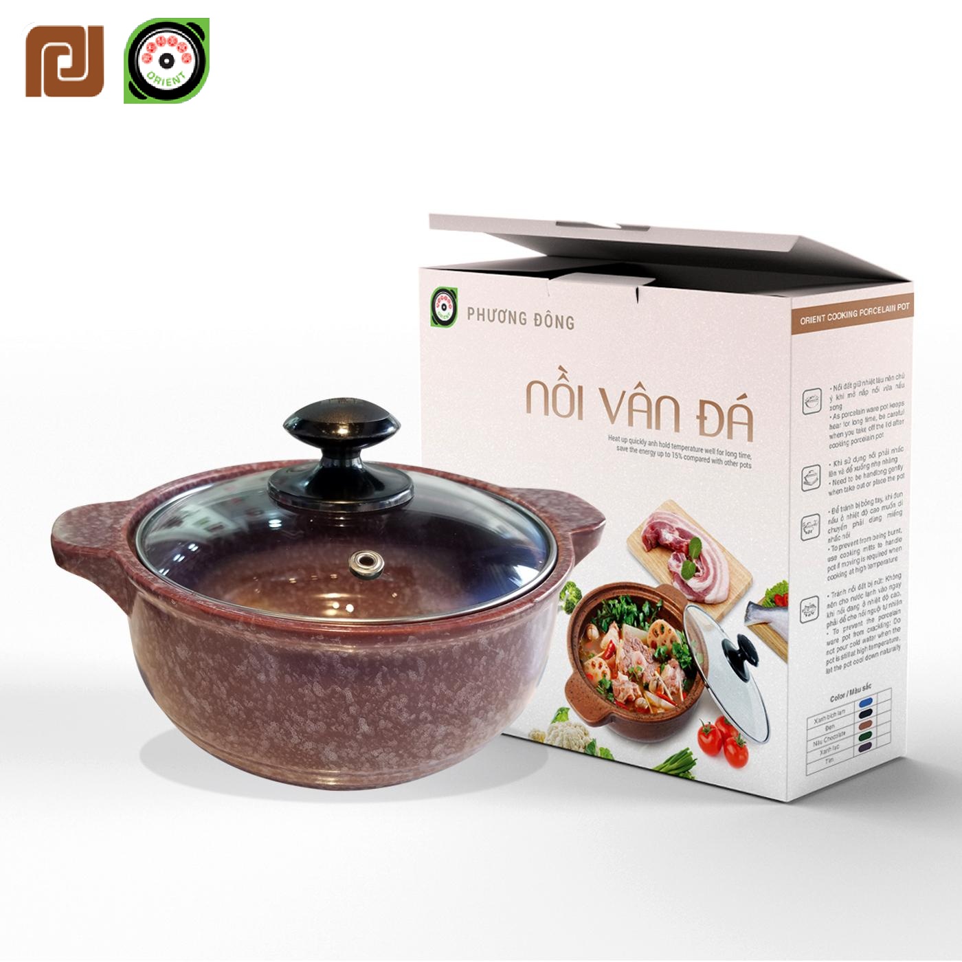 Nồi sứ sâu vân đá Phương Đông PDVS-2.5L